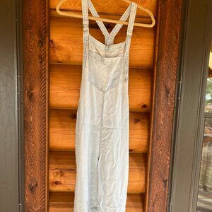 Soft, Light Wash Denim-Style Overalls from aerie